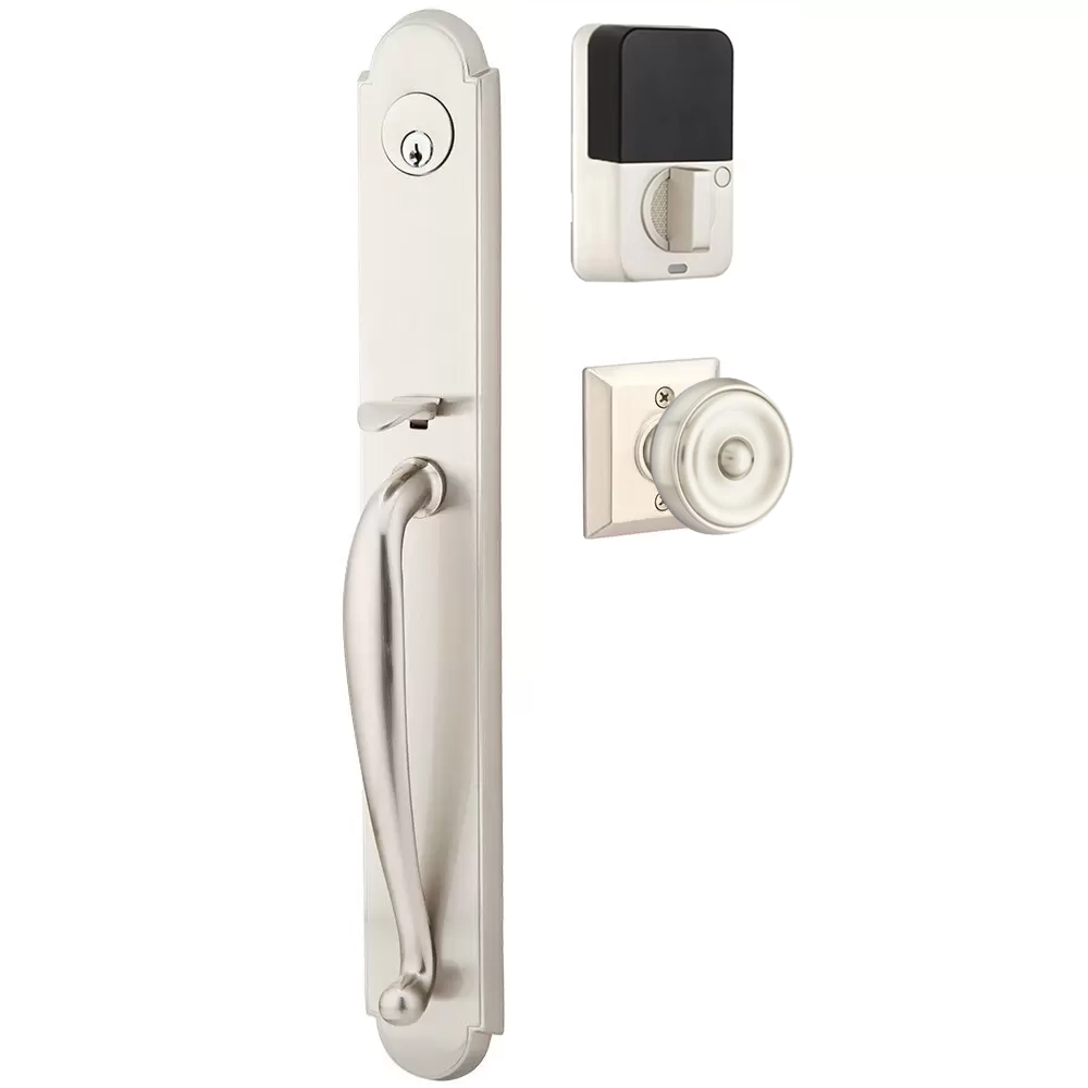 Emtek Wilmington Tubular Entryset Full Length with Waverly Knob