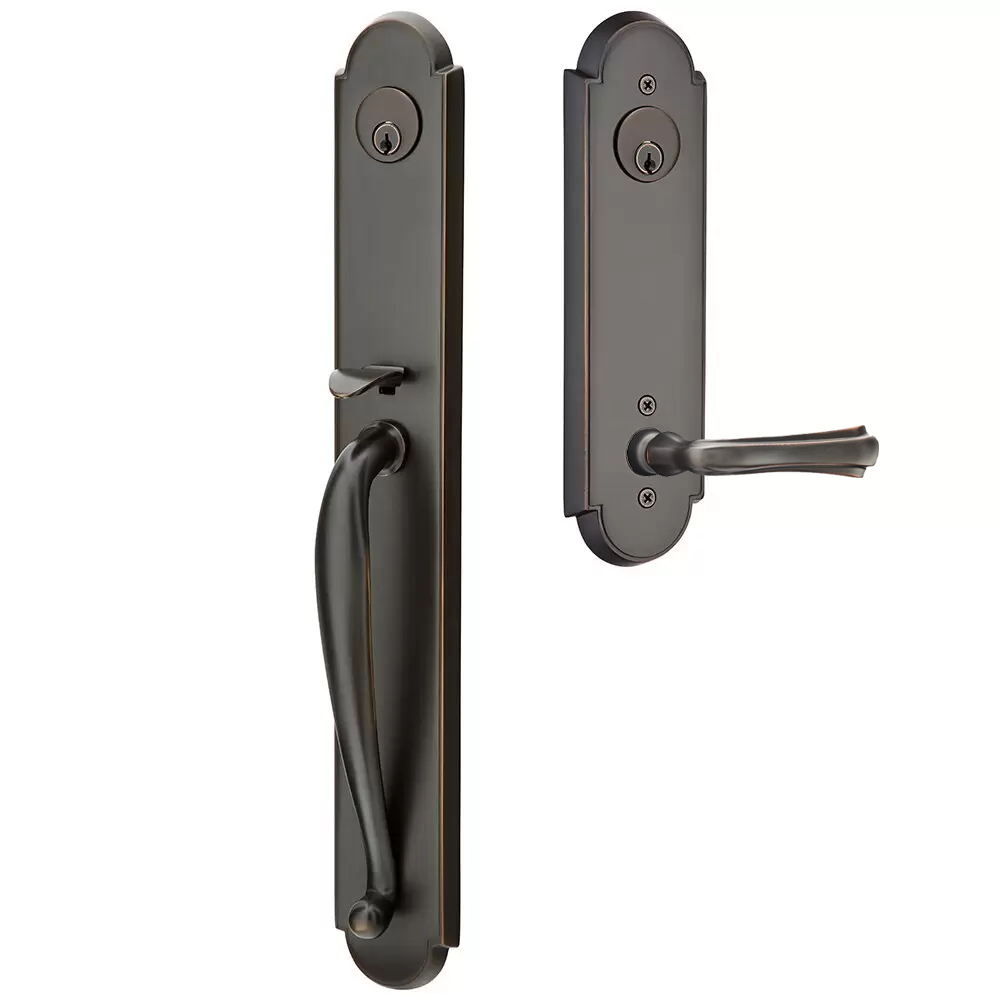 Emtek Wilmington Tubular Entryset Full Length with Wembley Lever