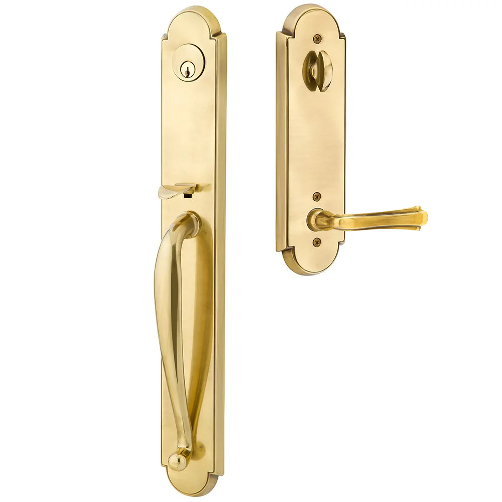 Emtek Wilmington Tubular Entryset Full Length with Wembley Lever