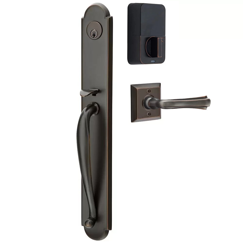 Emtek Wilmington Tubular Entryset Full Length with Wembley Lever