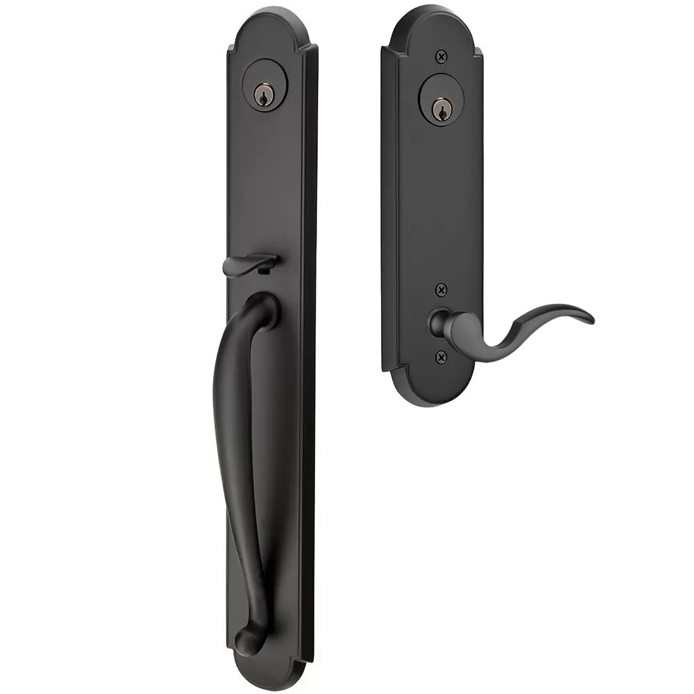 Emtek Wilmington Tubular Entryset Full Length with Cortina Lever