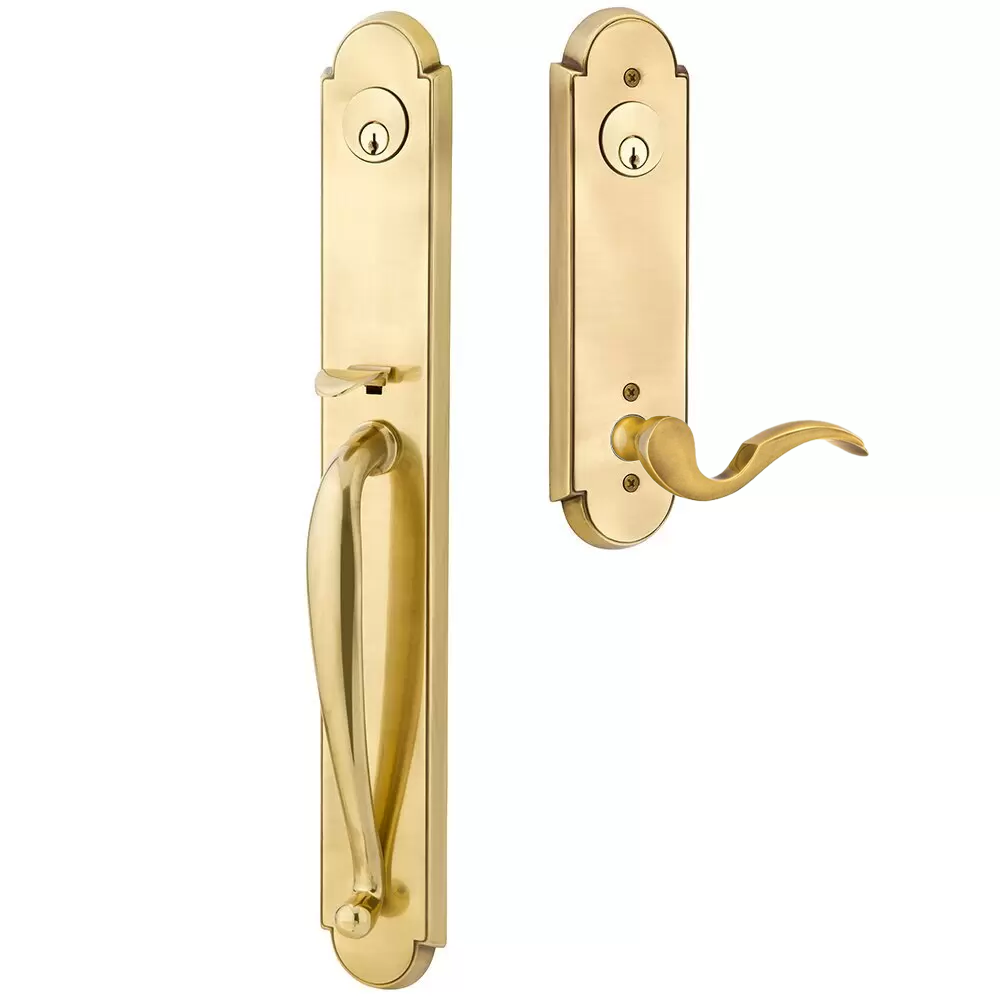 Emtek Wilmington Tubular Entryset Full Length with Cortina Lever