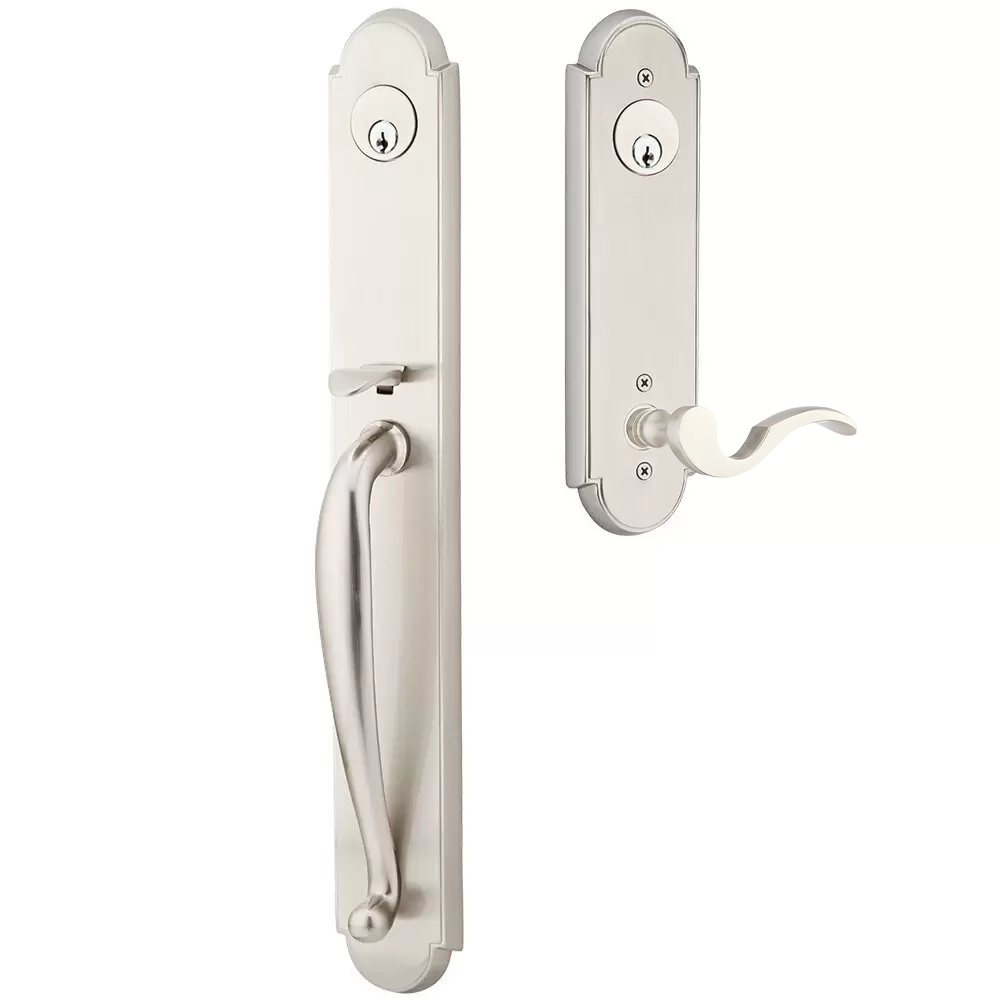 Emtek Wilmington Tubular Entryset Full Length with Cortina Lever