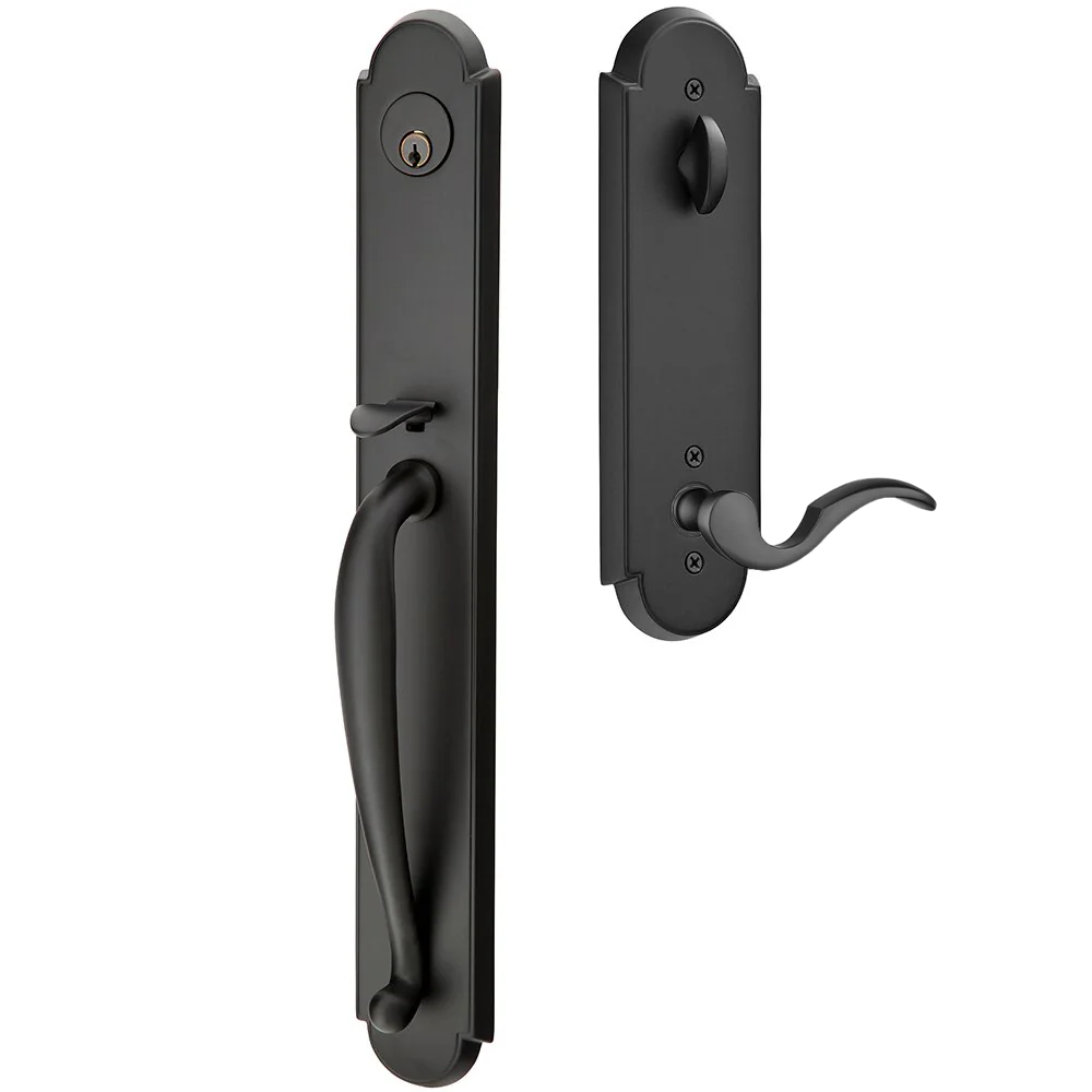 Emtek Wilmington Tubular Entryset Full Length with Cortina Lever