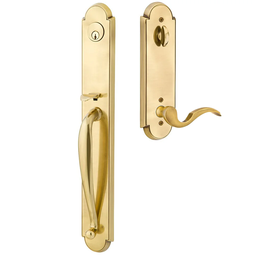 Emtek Wilmington Tubular Entryset Full Length with Cortina Lever