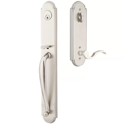 Emtek Wilmington Tubular Entryset Full Length with Cortina Lever