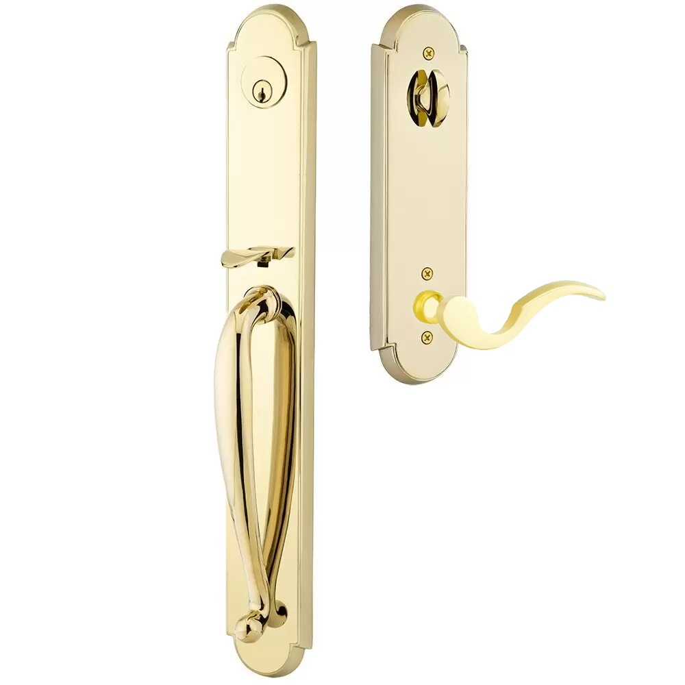 Emtek Wilmington Tubular Entryset Full Length with Cortina Lever