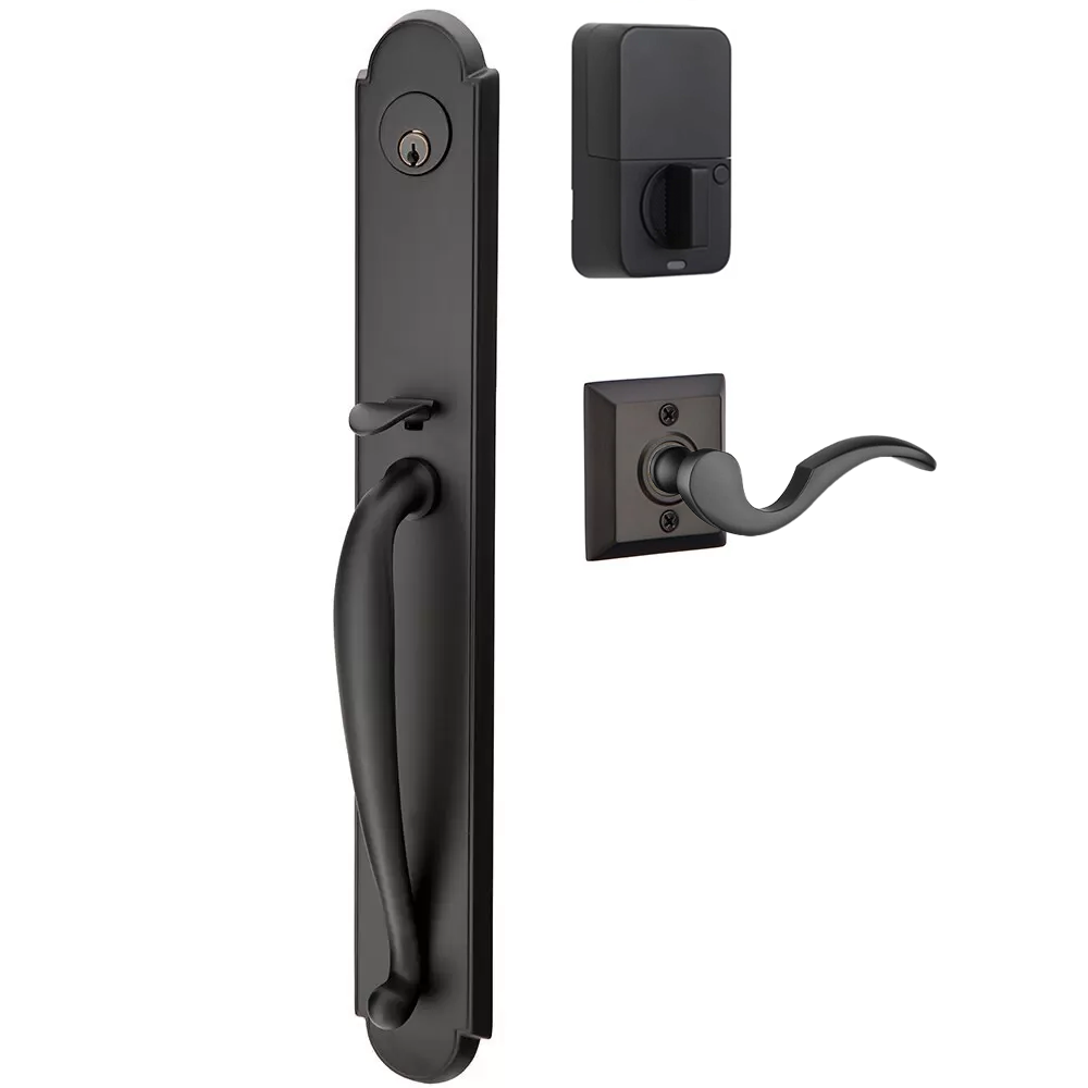 Emtek Wilmington Tubular Entryset Full Length with Cortina Lever