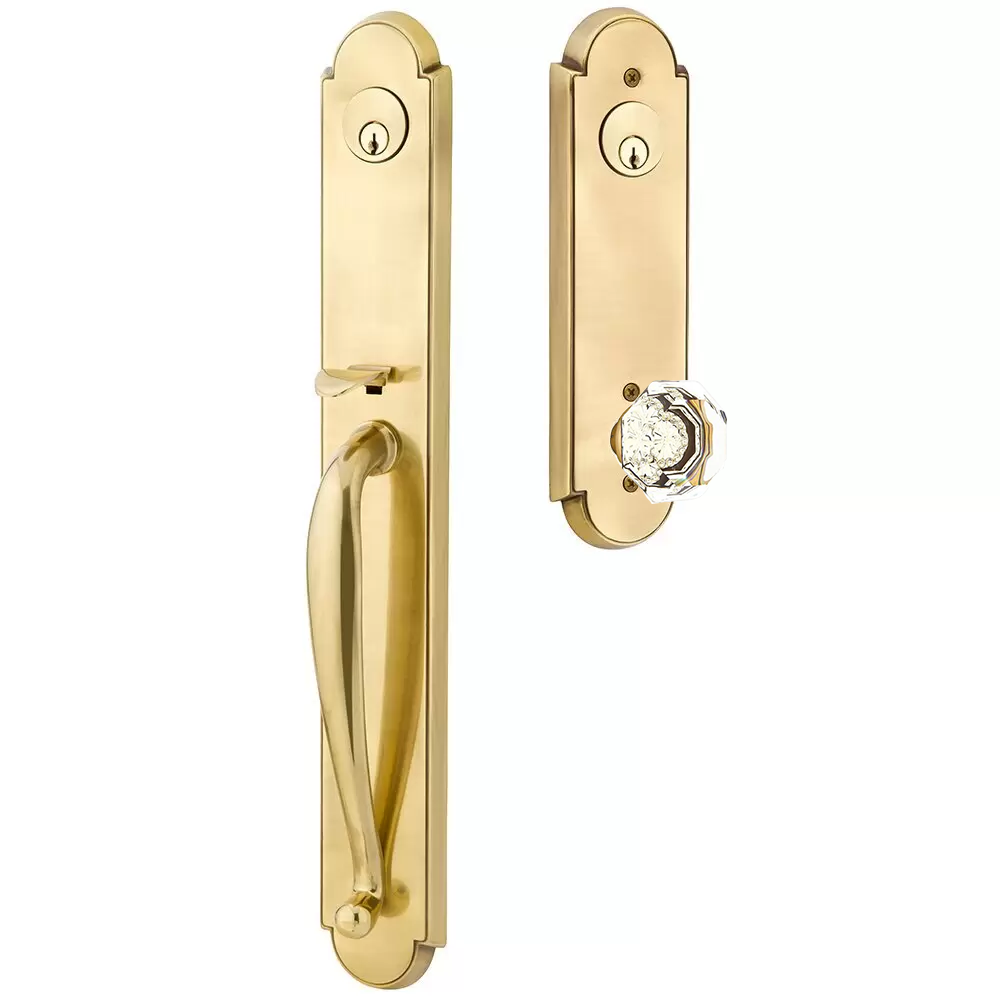 Emtek Wilmington Tubular Entryset Full Length with Old Town Knob