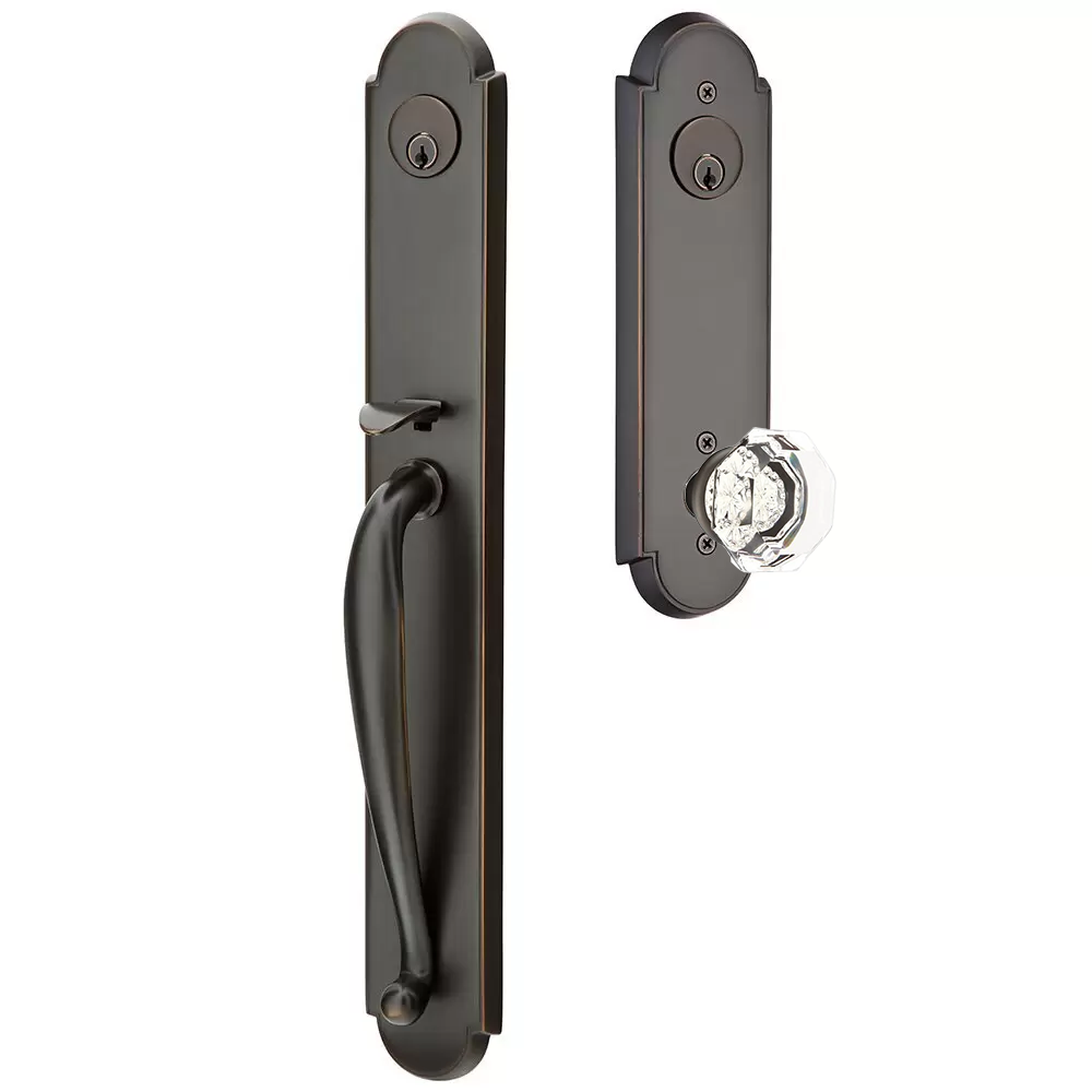 Emtek Wilmington Tubular Entryset Full Length with Old Town Knob