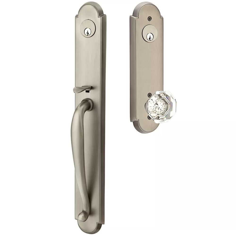 Emtek Wilmington Tubular Entryset Full Length with Old Town Knob