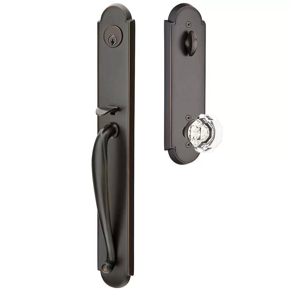 Emtek Wilmington Tubular Entryset Full Length with Old Town Knob