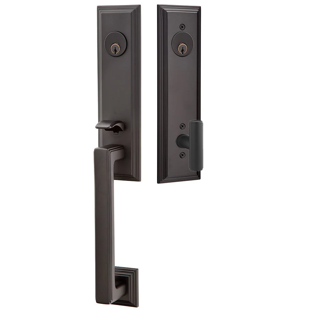 Emtek Wilshire Tubular Entryset Monolithic with Ace Knob