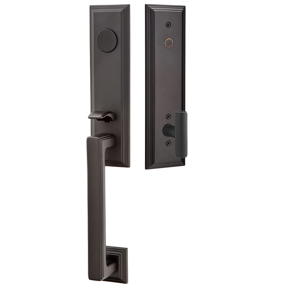 Emtek Wilshire Tubular Entryset Monolithic with Ace Knob