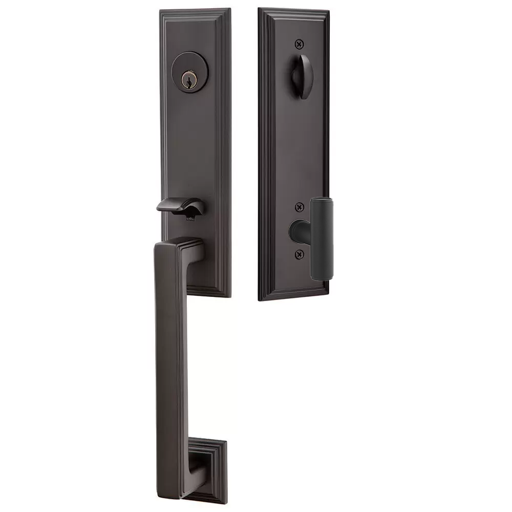 Emtek Wilshire Tubular Entryset Monolithic with Ace Knob