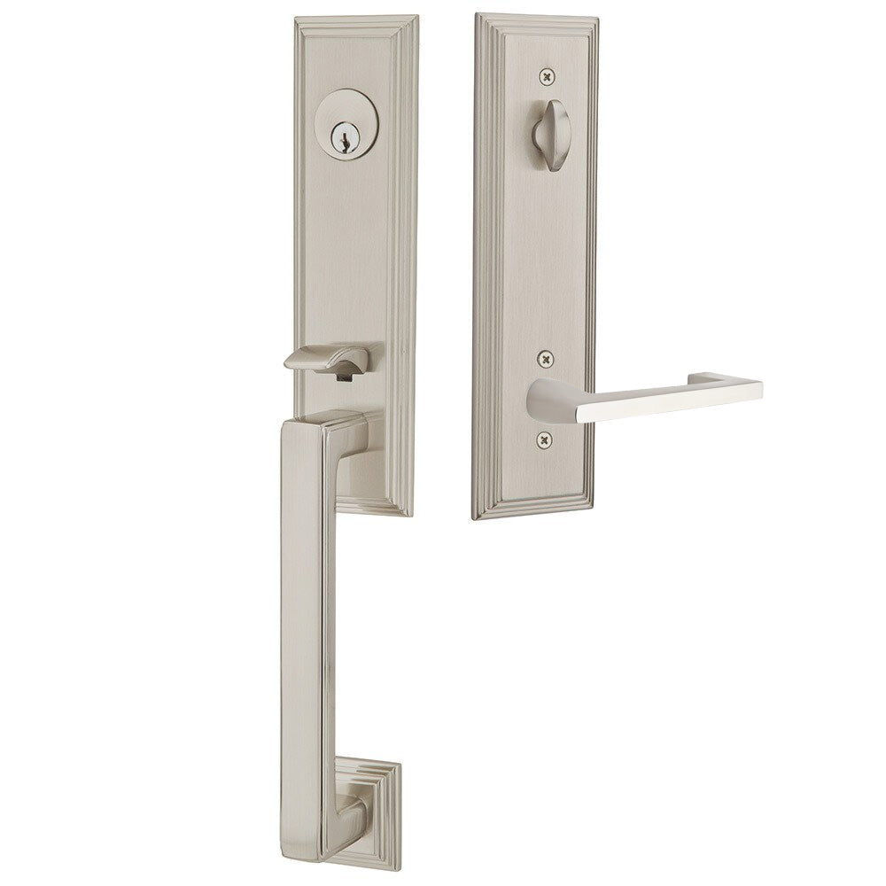 Emtek Wilshire Tubular Entryset Monolithic with Argos Lever