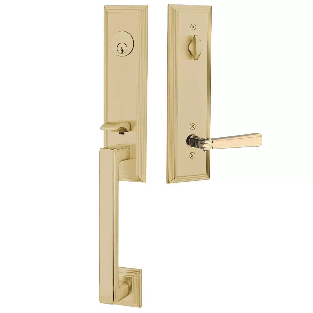 Emtek Wilshire Tubular Entryset Monolithic with Arts & Crafts Lever