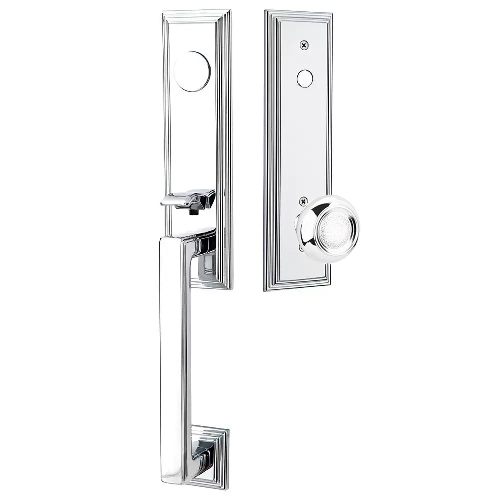 Emtek Wilshire Tubular Entryset Monolithic with Belmont Knob