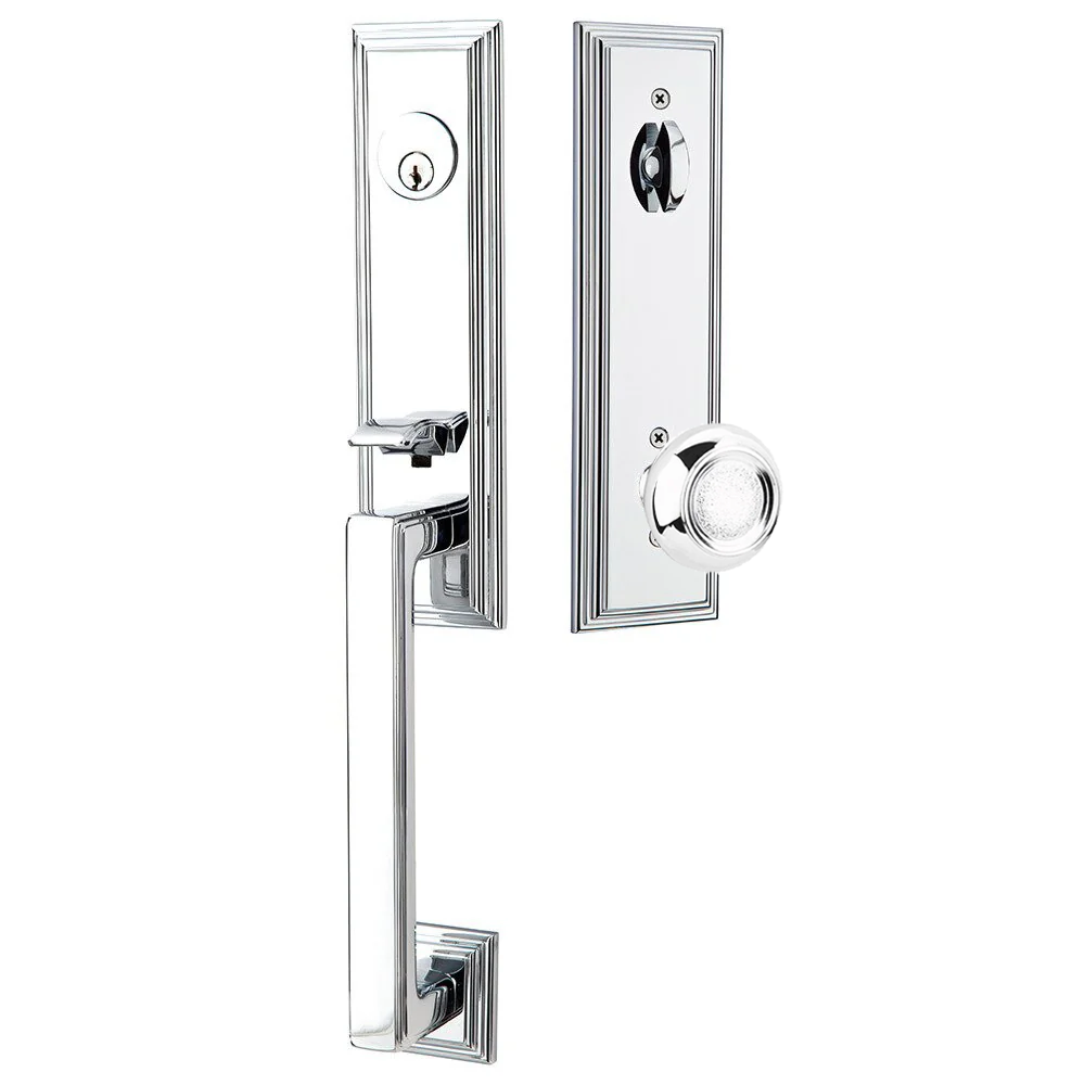 Emtek Wilshire Tubular Entryset Monolithic with Belmont Knob