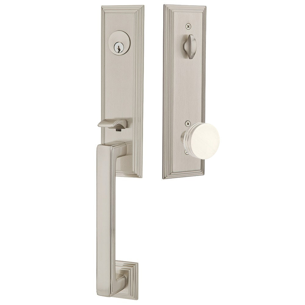 Emtek Wilshire Tubular Entryset Monolithic with Bern Knob