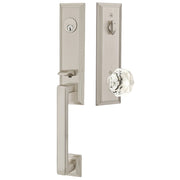 Emtek Wilshire Tubular Entryset Monolithic with Diamond Glass Knob