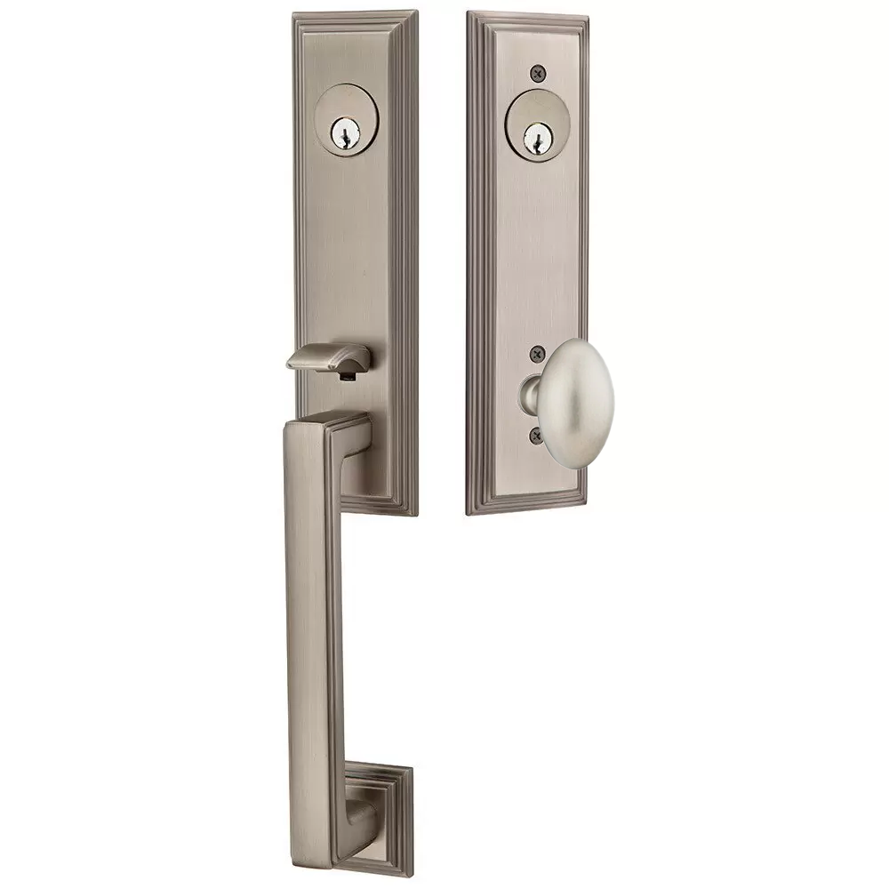 Emtek Wilshire Tubular Entryset Monolithic with Egg Knob