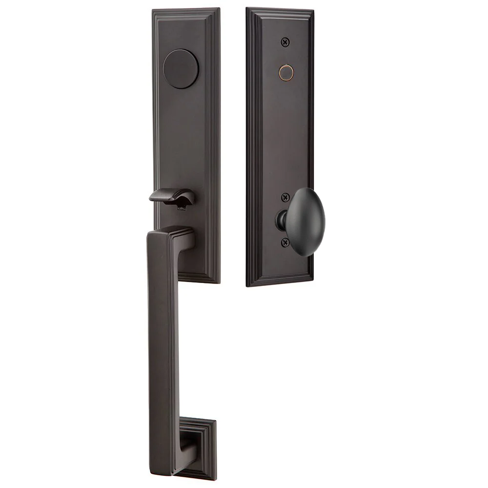 Emtek Wilshire Tubular Entryset Monolithic with Egg Knob