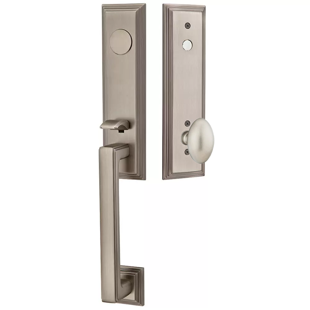 Emtek Wilshire Tubular Entryset Monolithic with Egg Knob