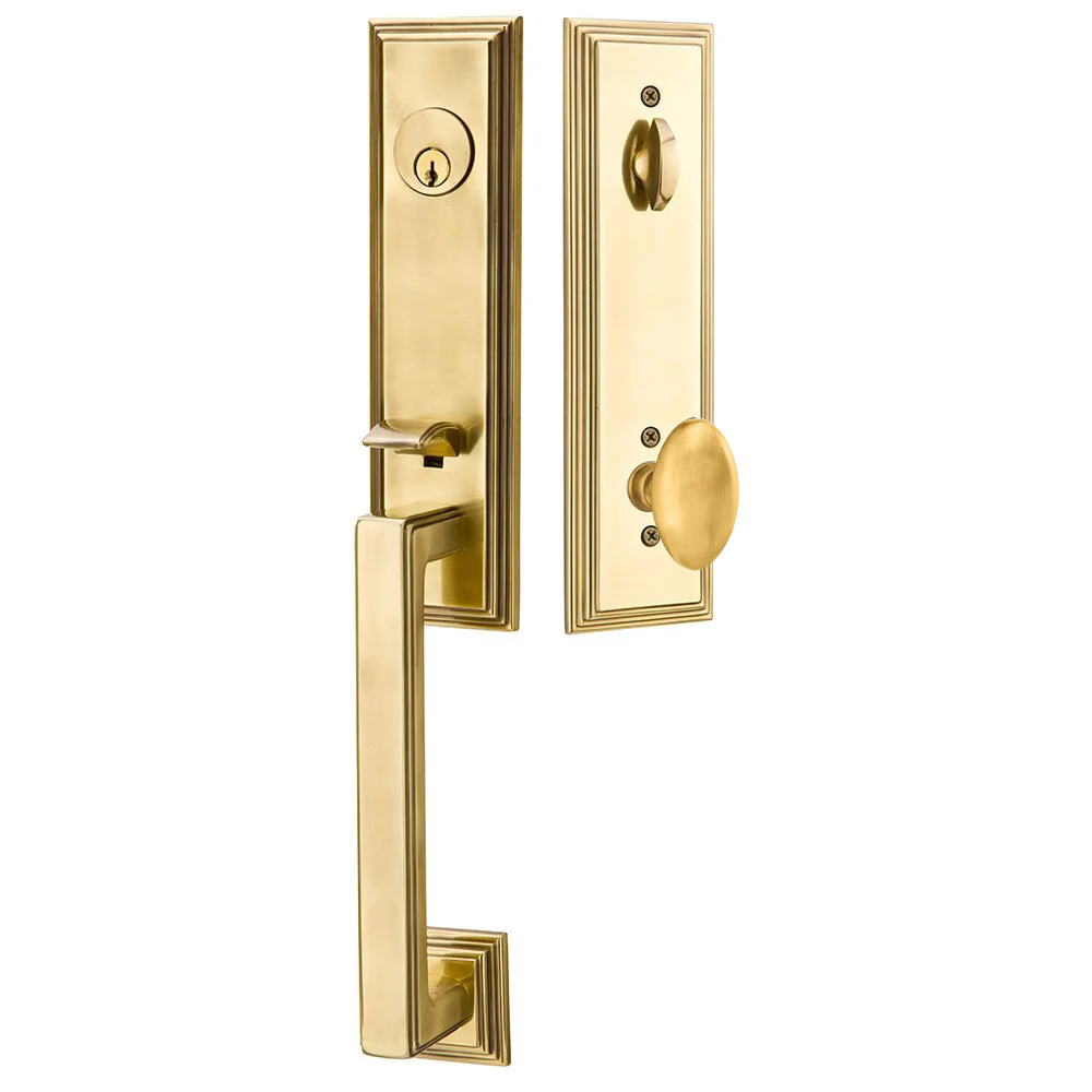 Emtek Wilshire Tubular Entryset Monolithic with Egg Knob