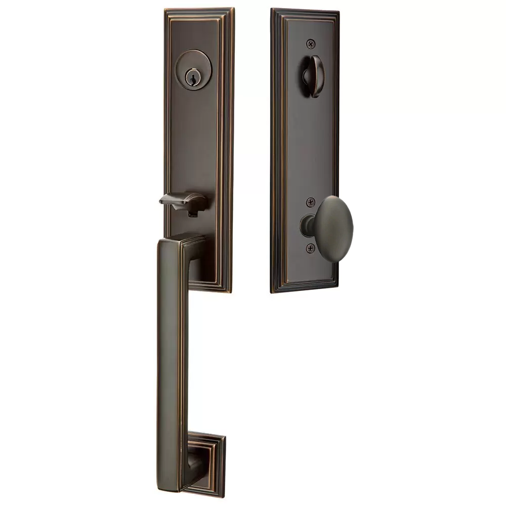 Emtek Wilshire Tubular Entryset Monolithic with Egg Knob