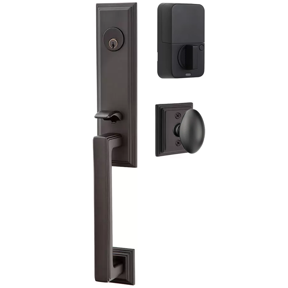 Emtek Wilshire Tubular Entryset Monolithic with Egg Knob