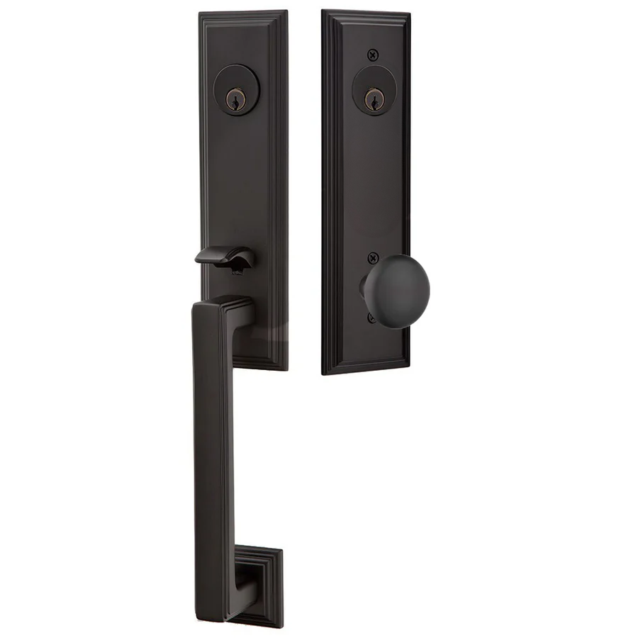 Emtek Wilshire Tubular Entryset Monolithic with Providence Knob