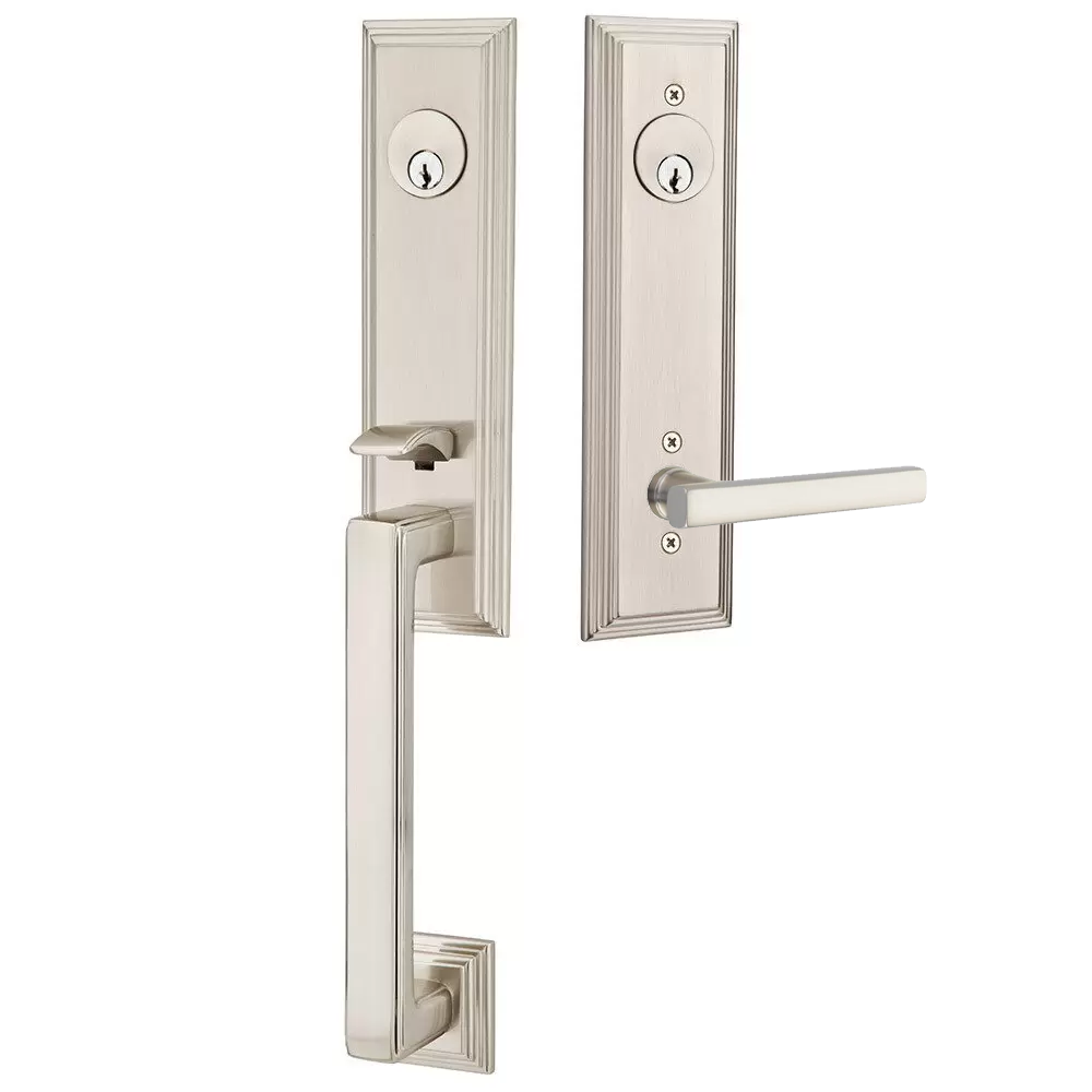 Emtek Wilshire Tubular Entryset Monolithic with Freestone Lever