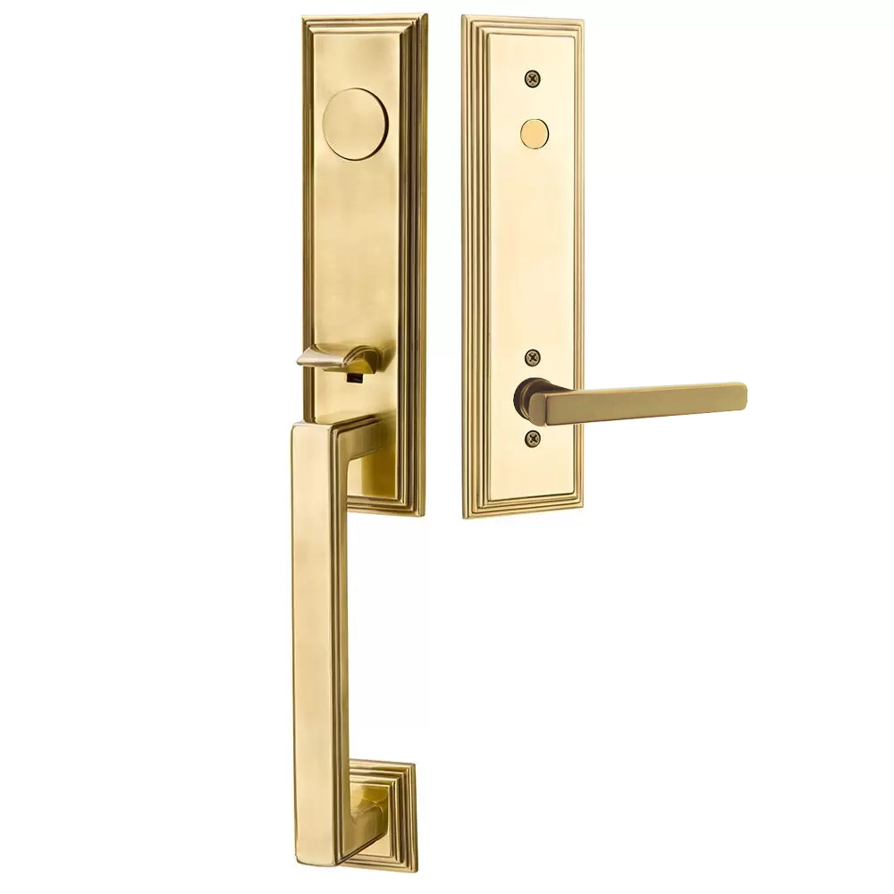 Emtek Wilshire Tubular Entryset Monolithic with Freestone Lever
