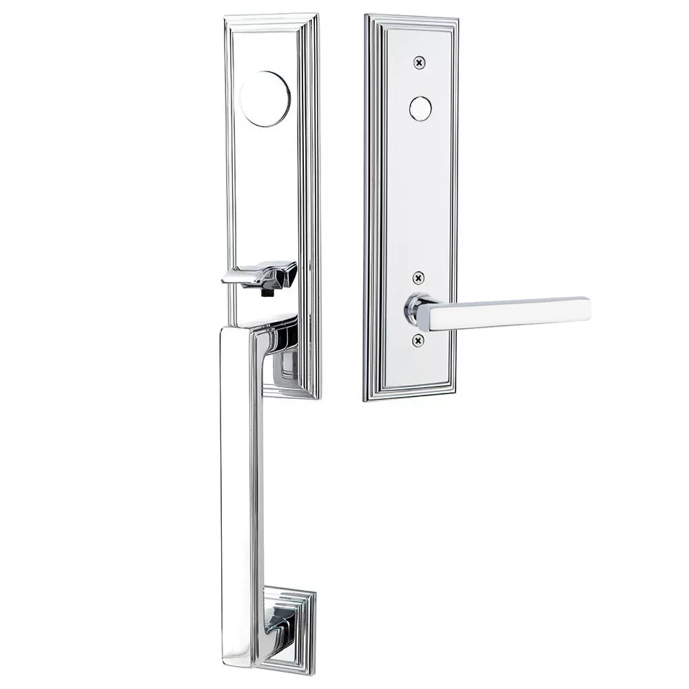 Emtek Wilshire Tubular Entryset Monolithic with Freestone Lever