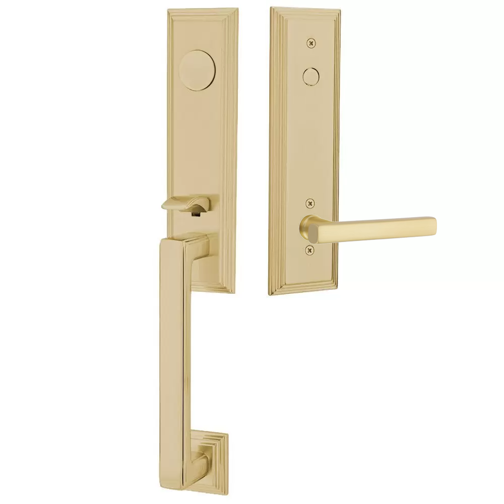 Emtek Wilshire Tubular Entryset Monolithic with Freestone Lever