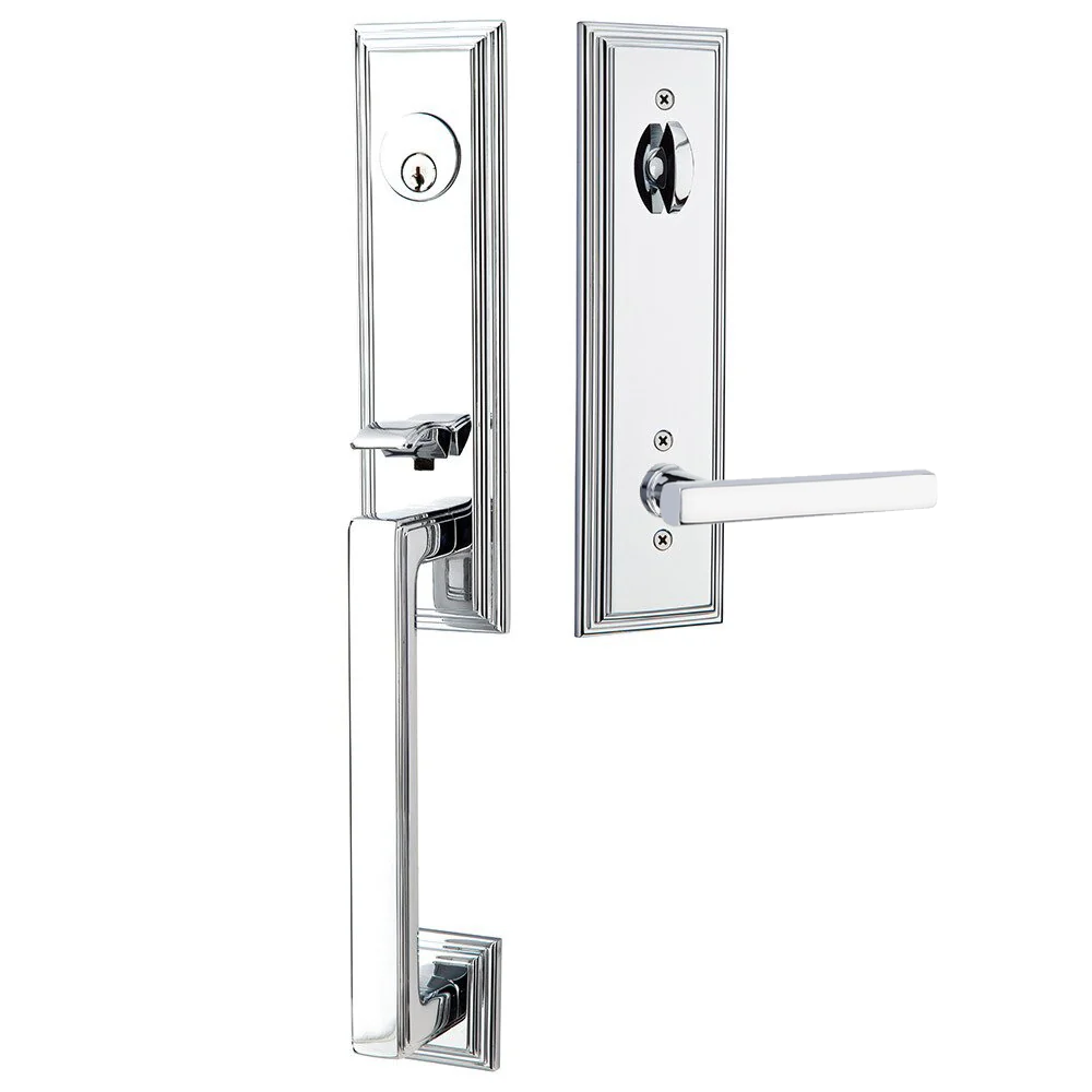 Emtek Wilshire Tubular Entryset Monolithic with Freestone Lever
