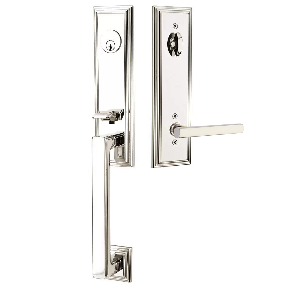 Emtek Wilshire Tubular Entryset Monolithic with Freestone Lever