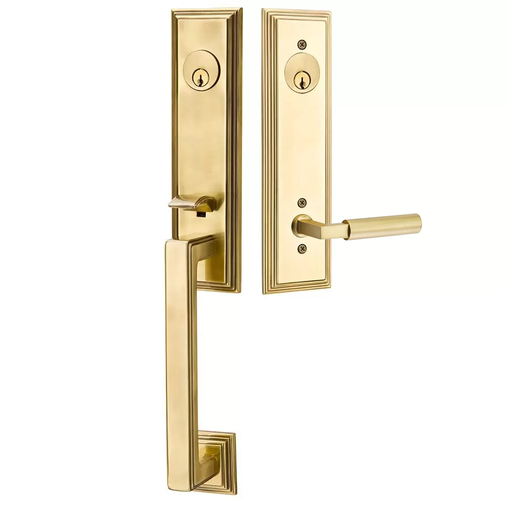 Emtek Wilshire Tubular Entryset Monolithic with Hercules Lever