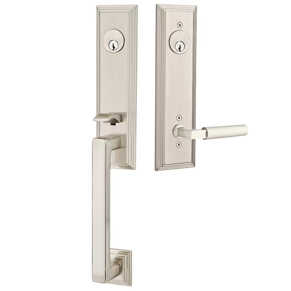 Emtek Wilshire Tubular Entryset Monolithic with Hercules Lever