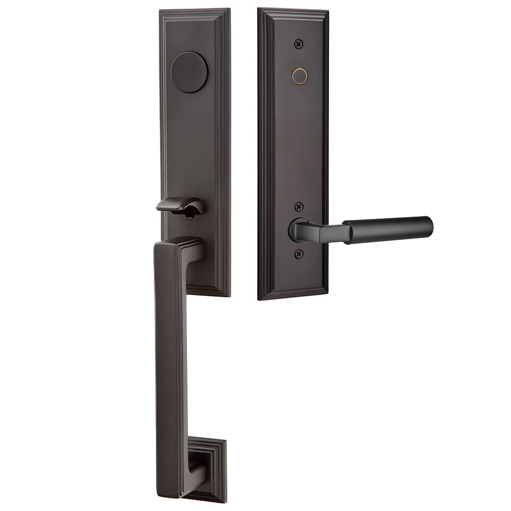 Emtek Wilshire Tubular Entryset Monolithic with Hercules Lever