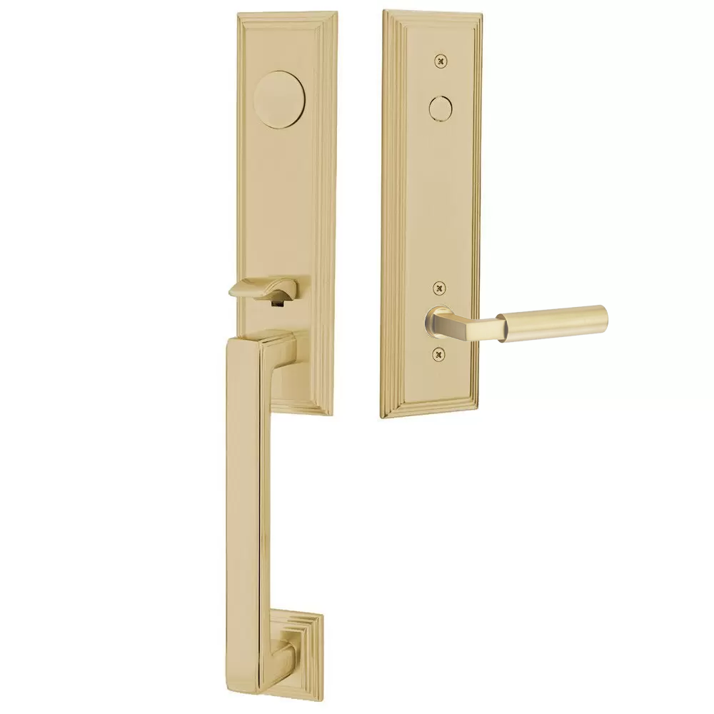 Emtek Wilshire Tubular Entryset Monolithic with Hercules Lever