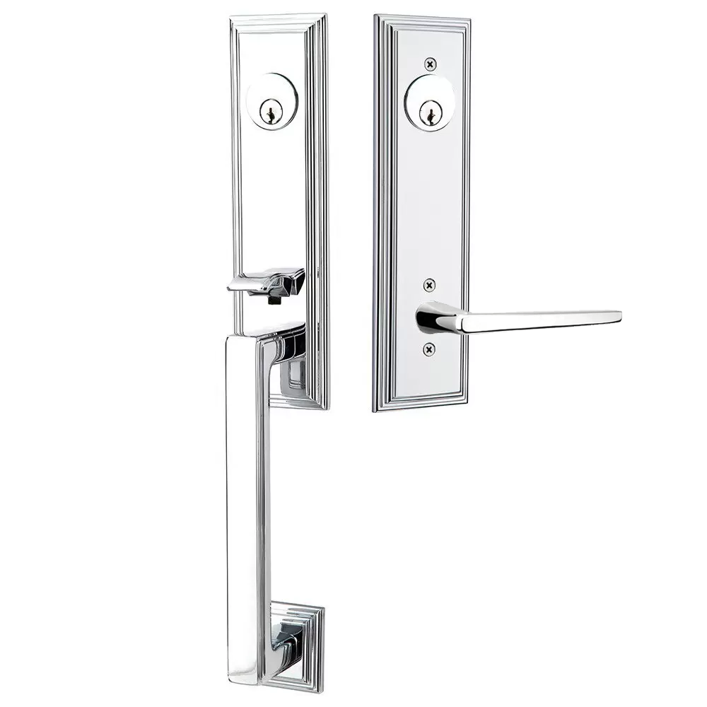 Emtek Wilshire Tubular Entryset Monolithic with Hermes Lever