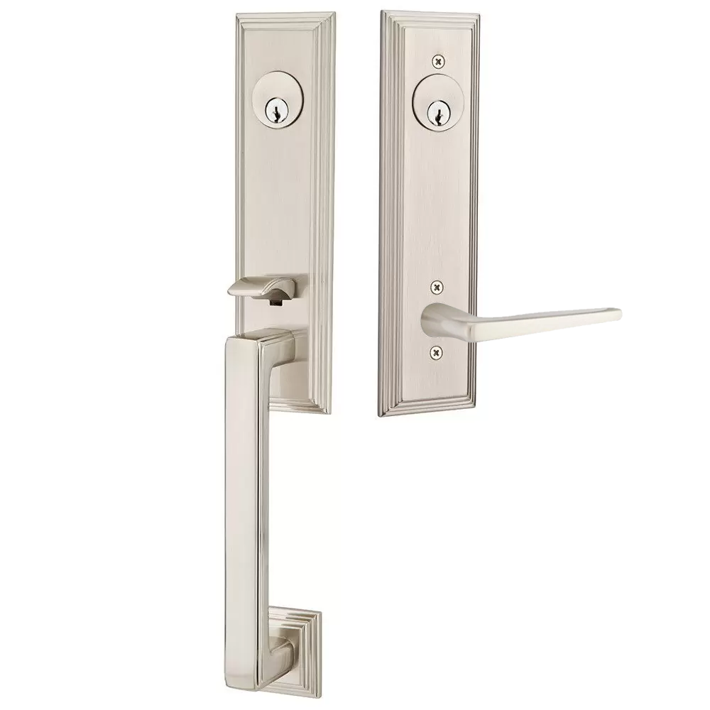 Emtek Wilshire Tubular Entryset Monolithic with Hermes Lever