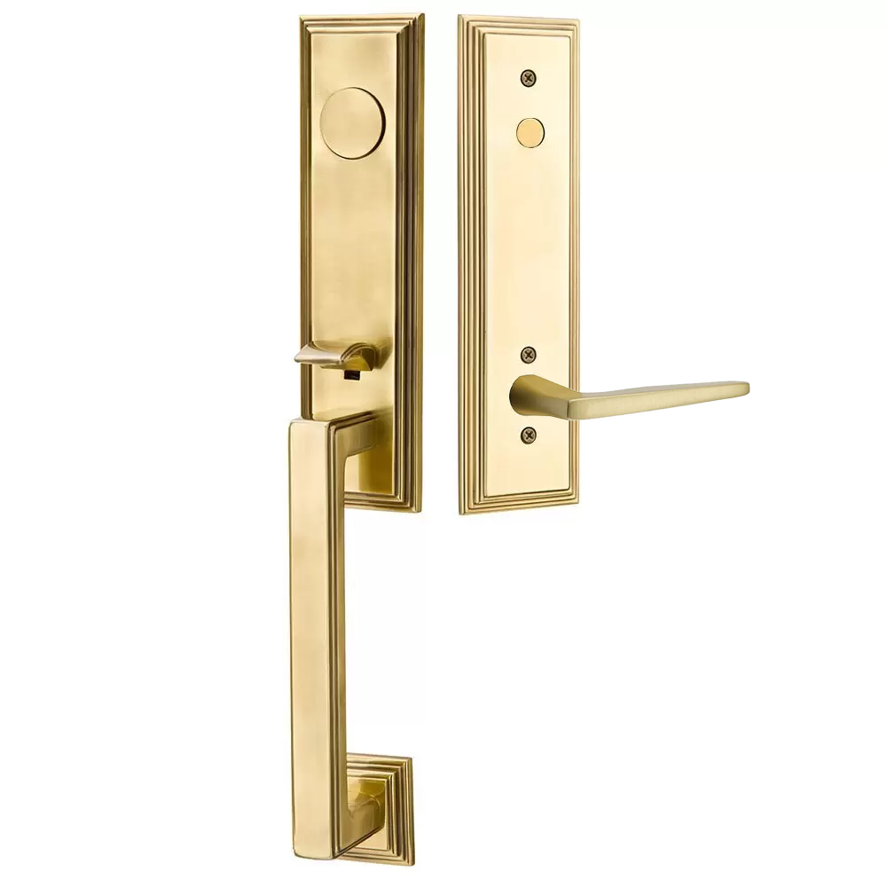 Emtek Wilshire Tubular Entryset Monolithic with Hermes Lever