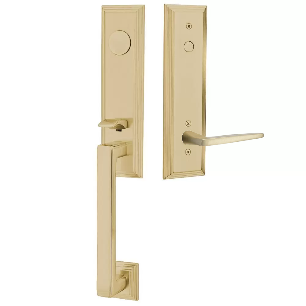 Emtek Wilshire Tubular Entryset Monolithic with Hermes Lever