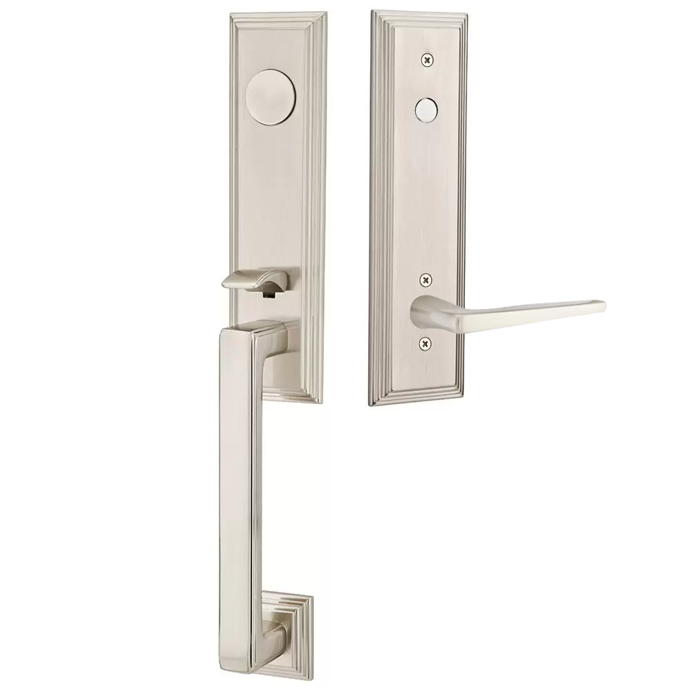 Emtek Wilshire Tubular Entryset Monolithic with Hermes Lever