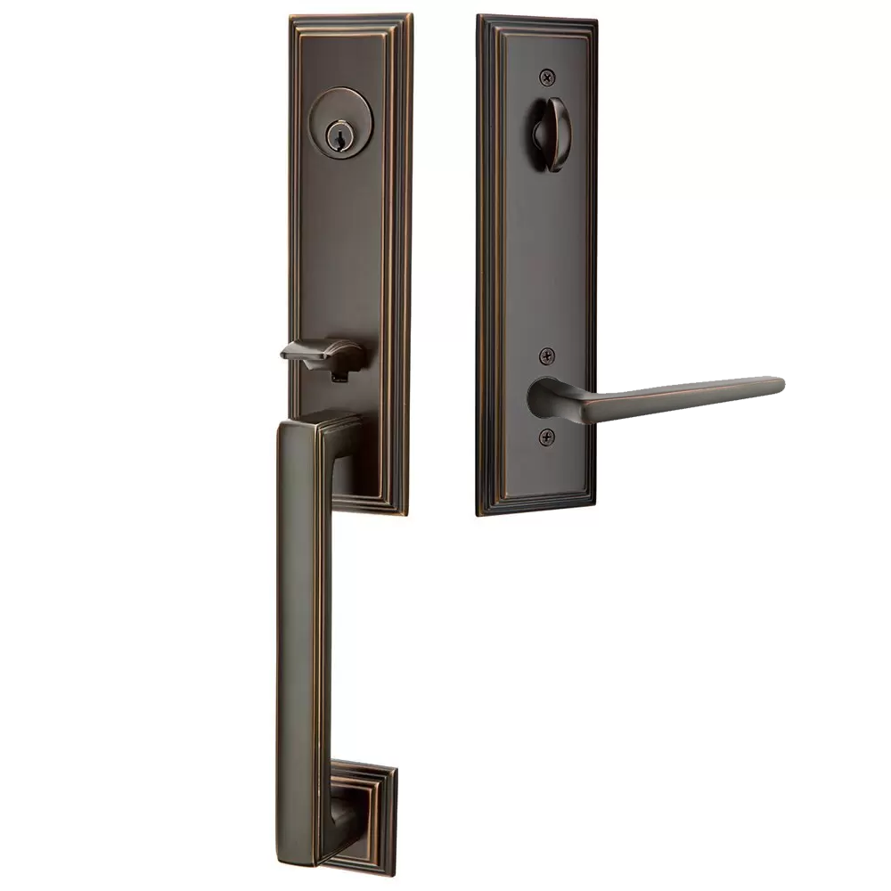 Emtek Wilshire Tubular Entryset Monolithic with Hermes Lever
