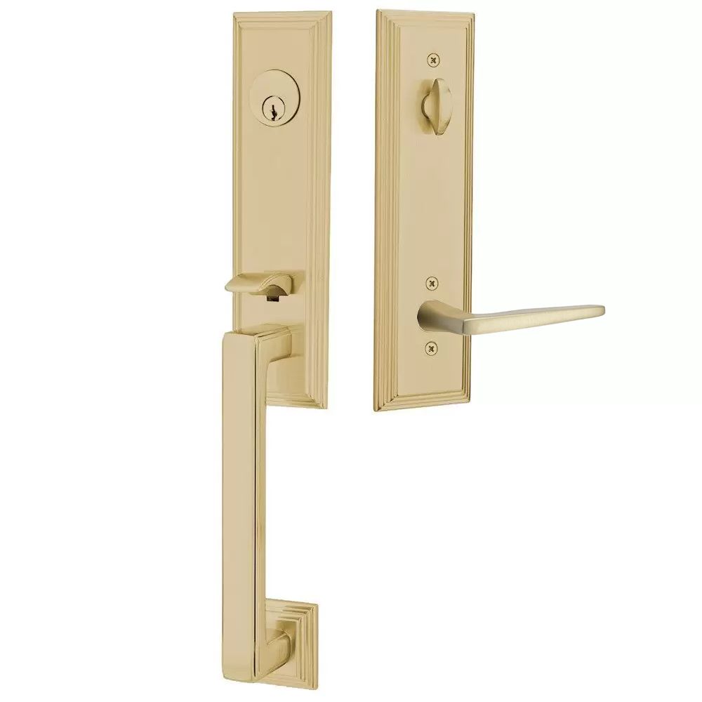 Emtek Wilshire Tubular Entryset Monolithic with Hermes Lever