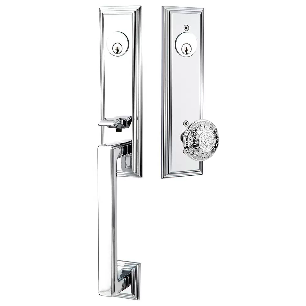 Emtek Wilshire Tubular Entryset Monolithic with Lancaster Knob